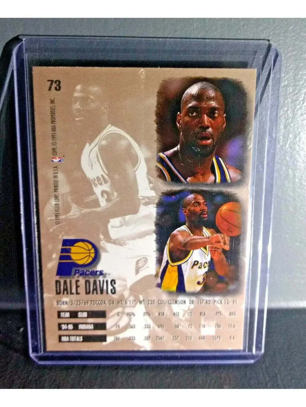 1995-96 Dale Davis Fleer Ultra #73 Basketball Card